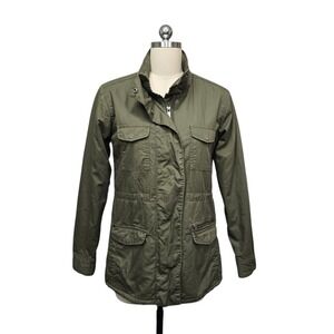 Toad & Co Womens Small Olive Green Organic Cotton Sherpa Lined Utility Jacket